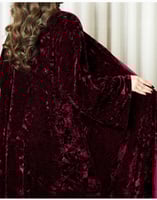 عبايه مخمل مكسر دم الغزال_8080