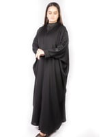 عبايه نص بشت على تطريز وشك بالاكتاف-114