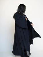 عبايه كلاسيكيه شيفون مبطن بقماش بلاك بيري-144