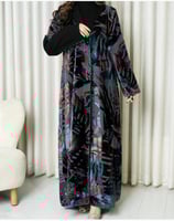 عبايه نص كلوش الامام مبطن بشيفون مخمل_910