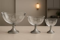 صحن تقديم زجاجيّ بلاتينيوم