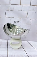 صواني تقديم ستانليس ستيل بقاعدة بورسلان