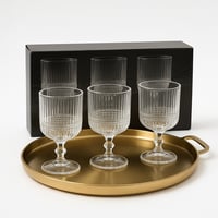 طقم أكواب تقديم زجاجية