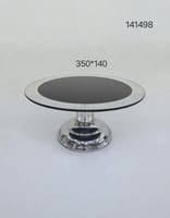 ستاند تقديم زجاج بقاعدة ستانليس ستيل