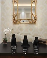 ستاند تقديم فاخر بخيوط هدب أسود