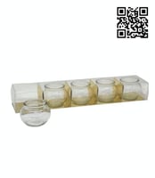 فازة زجاج شفافة ٥ حبات