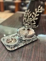 طقم تمرية ستانليس ستيل فضي