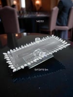 صحن تقديم بغطاء اكريلك L