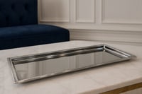 صينية تقديم فاخرة فضي مقاس 25*55 سم