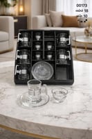 طقم أكواب قهوة وشاي فاخر 18 قطع