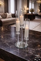 حامل شموع زجاجي فاخر