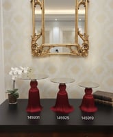 ستاند تقديم فاخر بخيوط هدب أحمر