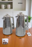 طقم ترامس شاي وقهوة فضي بالكامل