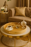 صينية تقديم خشبية دائرية مقاس ٤٠ سم