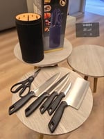 طقم سكاكين مطبخ أسود