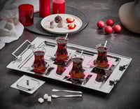 طقم تقديم ملكي فاخر ستانليس ستيل