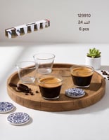 طقم أكواب قهوة زجاجية شفافة 6 قطع