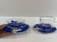 بيالات وفناجيل مورد مع قاعده ورد فاخر