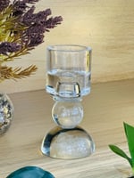 قاعدة شموع كرستال شفاف