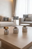 ستاند تقديم فاخر بقاعدة فضية عصرية