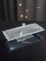 صحن تقديم تقديم بغطاء اكريلك L