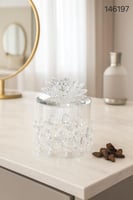 علب كريستال فاخرة بغطاء زخرفي