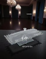 صحن تقديم بغطاء اكريلك XL