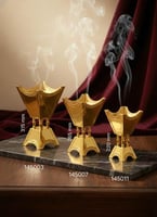 مبخرة ذهبية فاخرة بثلاثة مقاسات