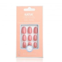 كاتيا اظافر بلصق كوفين زهري لحمي CK25