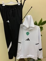 طقم الاهلي شتوي بلوفر أسود مع بنطلون أسود