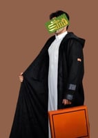 فروه رجالي ملكي مبطنه بفرو أسود ناعم