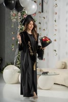 طقم روب تخرج أسود × مخمل