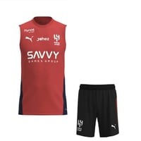 طقم تمارين الهلال الأحمر 25/26 تيشيرت مع الشورت