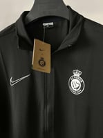 طقم النصر الرياضي الأسود - جاكيت وبنطال