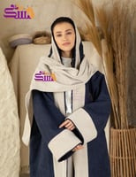 فروه نسائي شتويه مع شال سكري وكحلي - متجر درة مسك