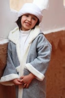 فروة ولادي شتويه رصاصي لجميع الأعمار متجر درة مسك