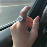 خاتم ملكي مع فصوص زركون فضه عيار 925