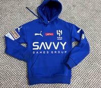 بلوفر بشعار الهلال لون أزرق بلوفر الهلال شتوي