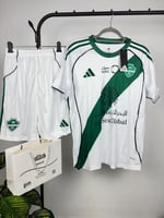 طقم الاهلي السعودي الابيض الجديد لموسم 2025 - 2026...