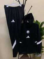 طقم بلوفر النصر الجديد لون أبيض مع بنطلون أسود