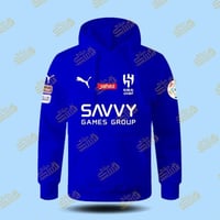 بلوفر بشعار الهلال لون أزرق بلوفر الهلال شتوي