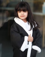 فروة شتويه لون أسود لجميع الأعمار متجر درة مسك