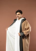 فروه رجالية جوخ لون بيج ومن الداخل فرو ناعم - متجر...