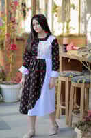 فستان شالكي أسود - متجر درة مسك