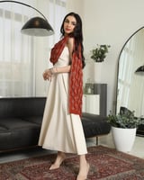 فستان شيفون مع بيج مطرز - متجر درة مسك