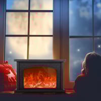 مصباح مدفأة LED ديكور (تأثير لهب واقعي وآمن للمنزل...