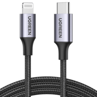 يوجرين كيبل من تايب سي الى لايتنينج للايفون قماشي...