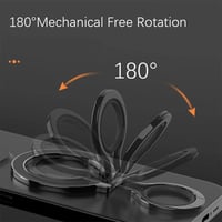 مسكة جوال مغناطيسي بحلقة للاصبع لون برتقالي - فضي