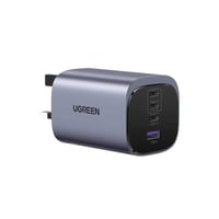 يوجرين شاحن جداري 100 واط 3 مخارج PD ومخرج يو اس ب...