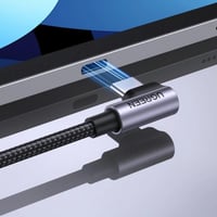 يوجرين كيبل قماشي تايب سي طرفين 60 واط 2 متر اسود...